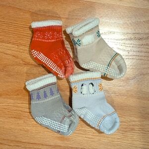 Bombas Toddler Holiday Gripper Calf Sock 4-Pack
